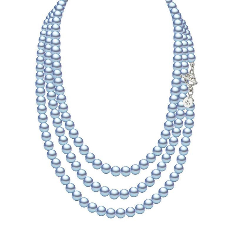 Collar de Mujer Plata .925 Perlas de Cristal Tr... image number null