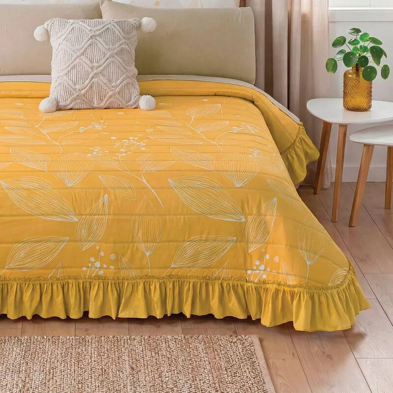 Colcha Neo Ocre Mostaza King Size Fundas Decora... image number null