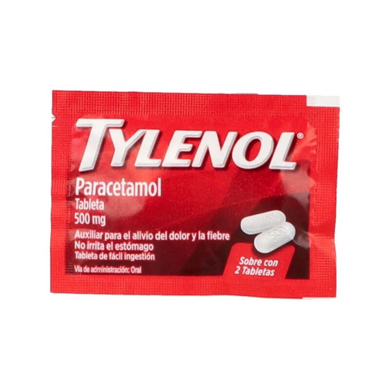 Paracetamol Tylenol 2 tabletas 500 mg image number null