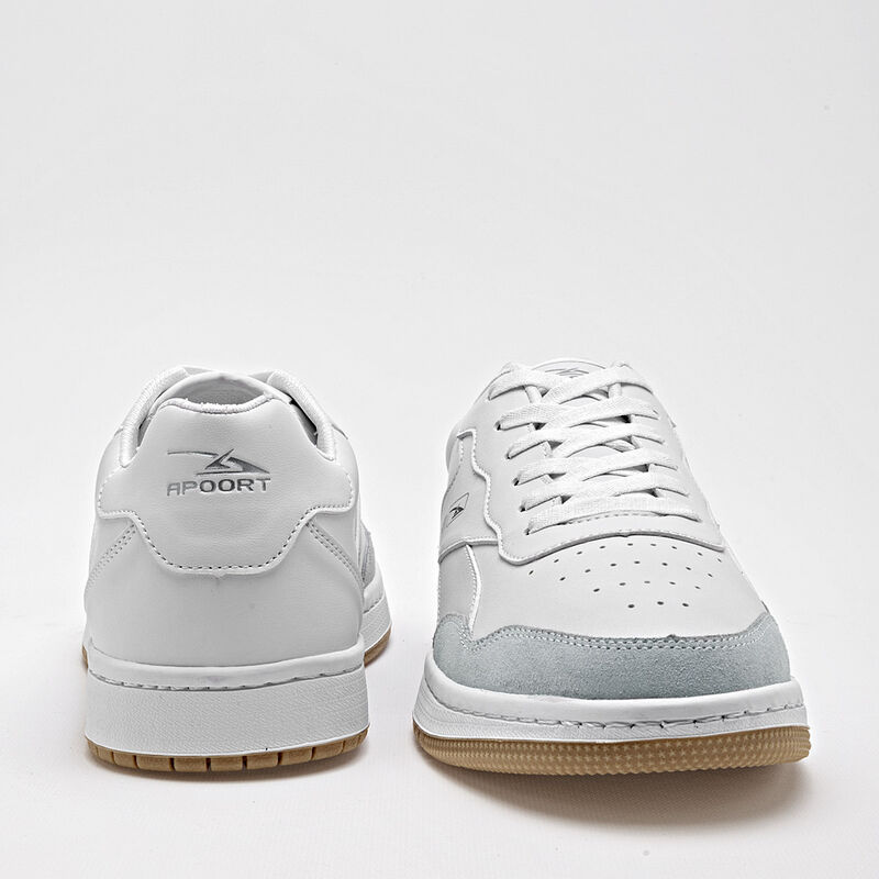 Apoort Tenis urbano para hombre blanco gris image number null
