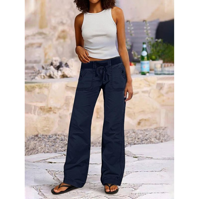 Pantalones Flamingals L Azul Oscuro de Algod&oacute;n image number null