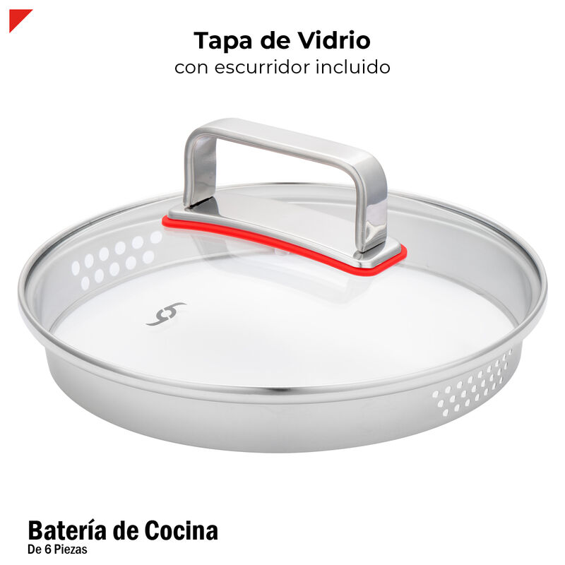 Bogner Bater&iacute;a De Cocina Acero Inoxidable 6 Pie... image number null