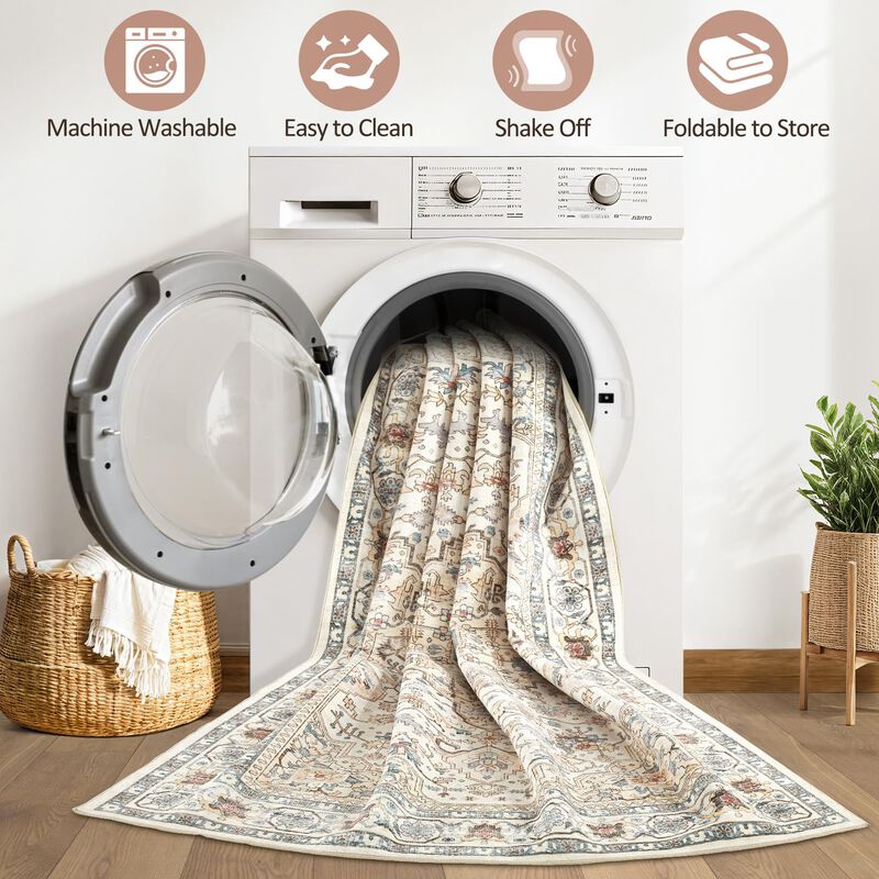 Alfombra Loongrug 152 cm x 244 cm Lavable Boho ... image number null