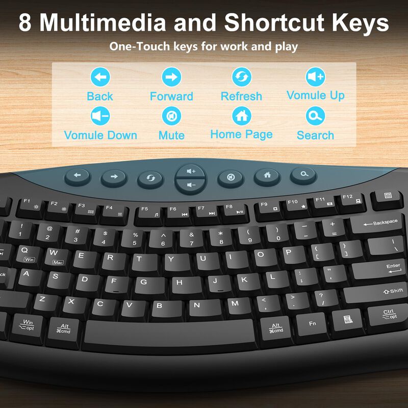 Combo De Teclado Y Rat&oacute;n Inal&aacute;mbrico Faadar 2.4... image number null