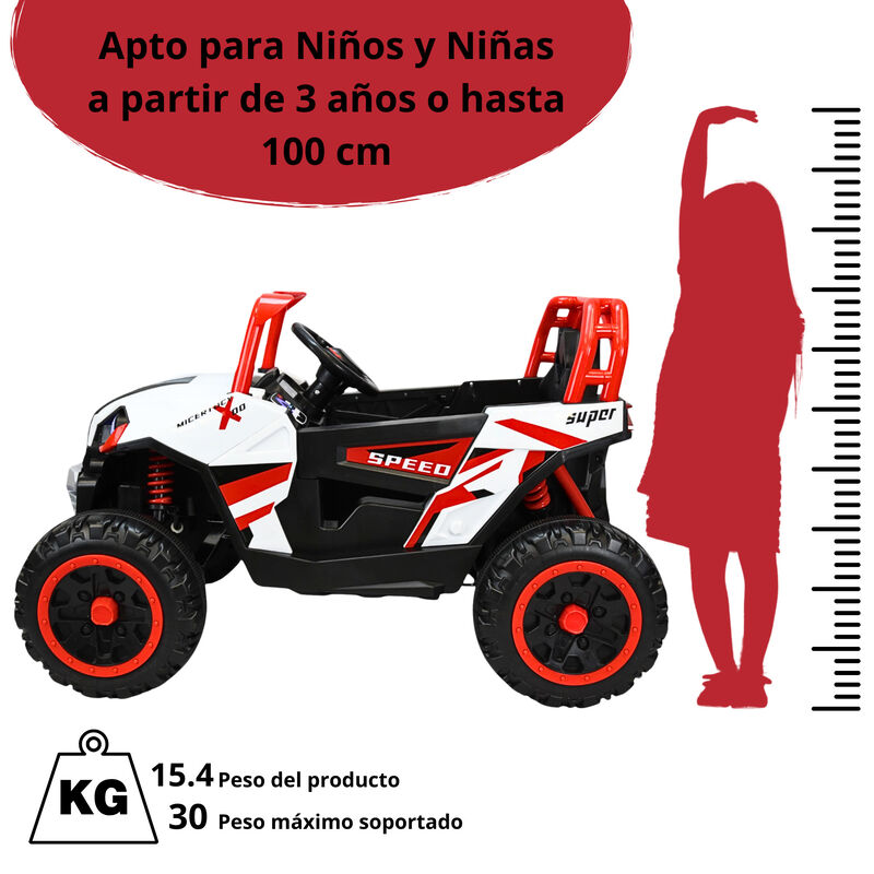 Montable Eléctrico para Niños 4x4 Luz Sonido Bl... image number null