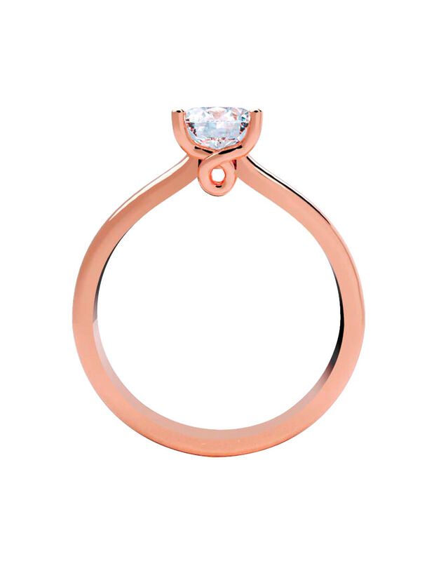 Anillo de Compromiso de 14K con Diamante de Lab... image number null