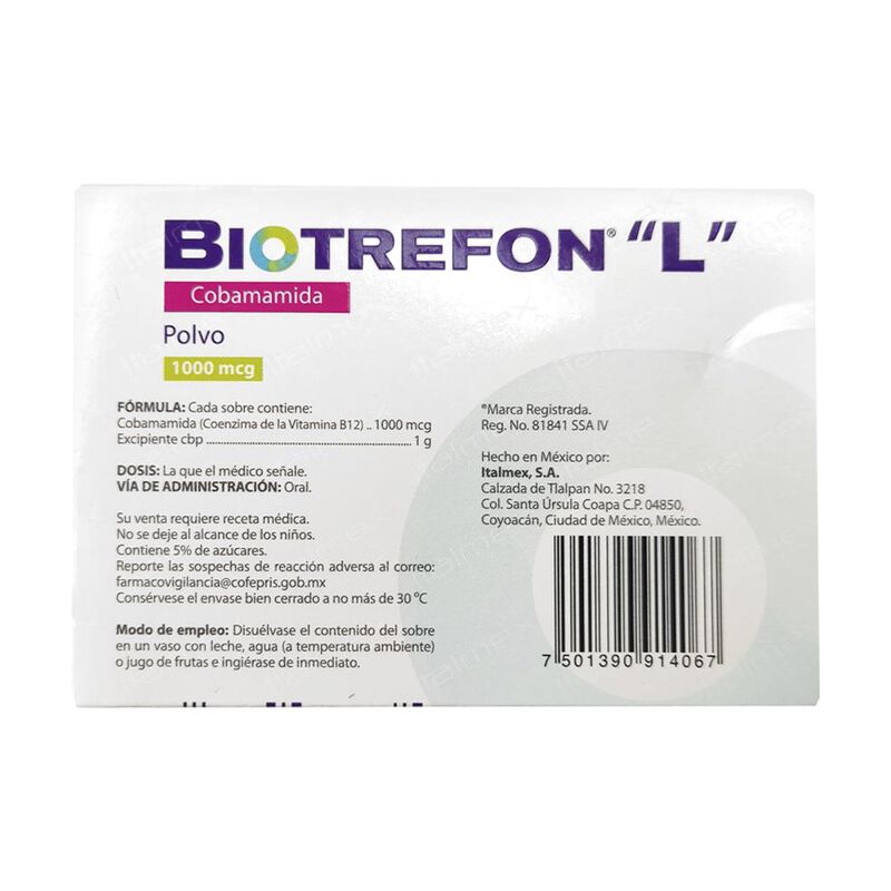 Biotrefon 1000 Mcg 24 Sobre(s) image number null