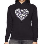 Sudadera Con Capucha Word Art Para Mujer - Coraz&oacute;n de Perro - Negro