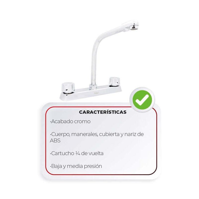 Mezcladora ABS para Cocina, Cuello Cobra, Maner... image number null