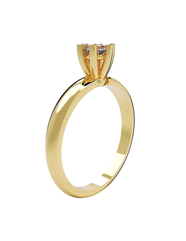 Anillo de Compromiso de 14K con Diamante de Lab... image number null