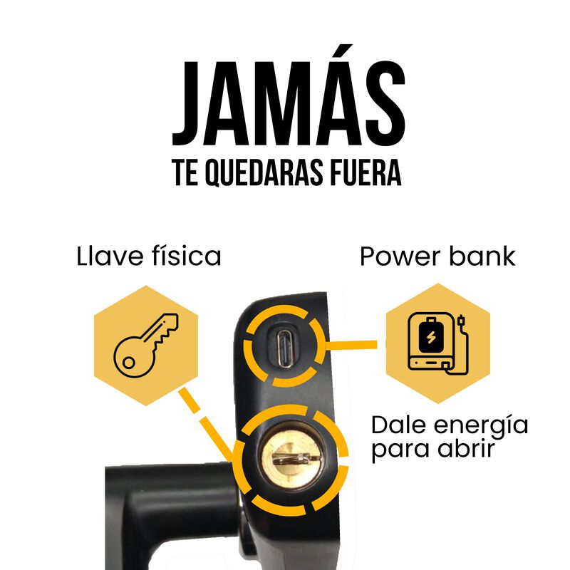 Cerradura Chapa Inteligente Wi-Fi Mod-B110 Daxx... image number null