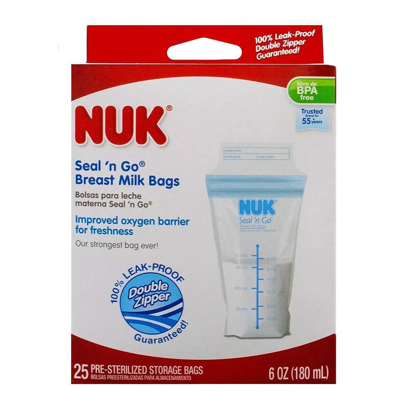 Bolsas Para Almacenar Leche Materna Nuk 25 Pzas image number null