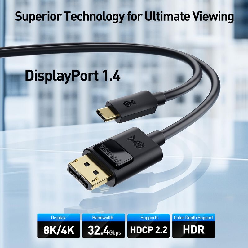 Cable Usb C A Displayport 1.4 Matters 8k @60hz image number null