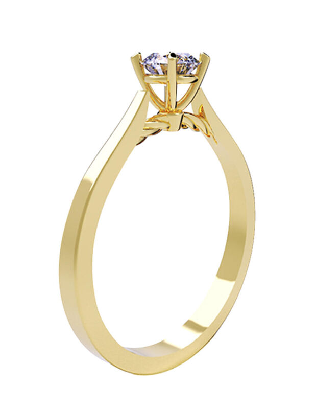 Anillo de Compromiso de 14K con Diamante de Lab... image number null