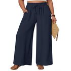 Pantalones Syoss Palazzo De Pierna Ancha Azul Oscuro L