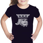 Camiseta Word Art Para Ni&ntilde;a - Rey de Espadas - Negro