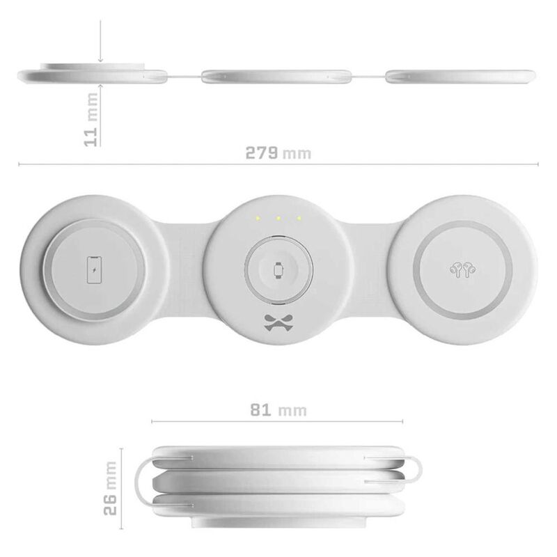 Base Cargador GHOSTEK 3en1 rapido inalambrico Q... image number null