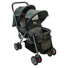 Carriola Gemelar Gris Moderna Bebé Y Niño Doble Plegable Moderna