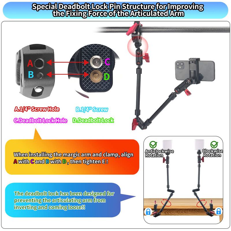 Magic Arm Jebutu Ajustable De 57 Cm Con Soporte... image number null