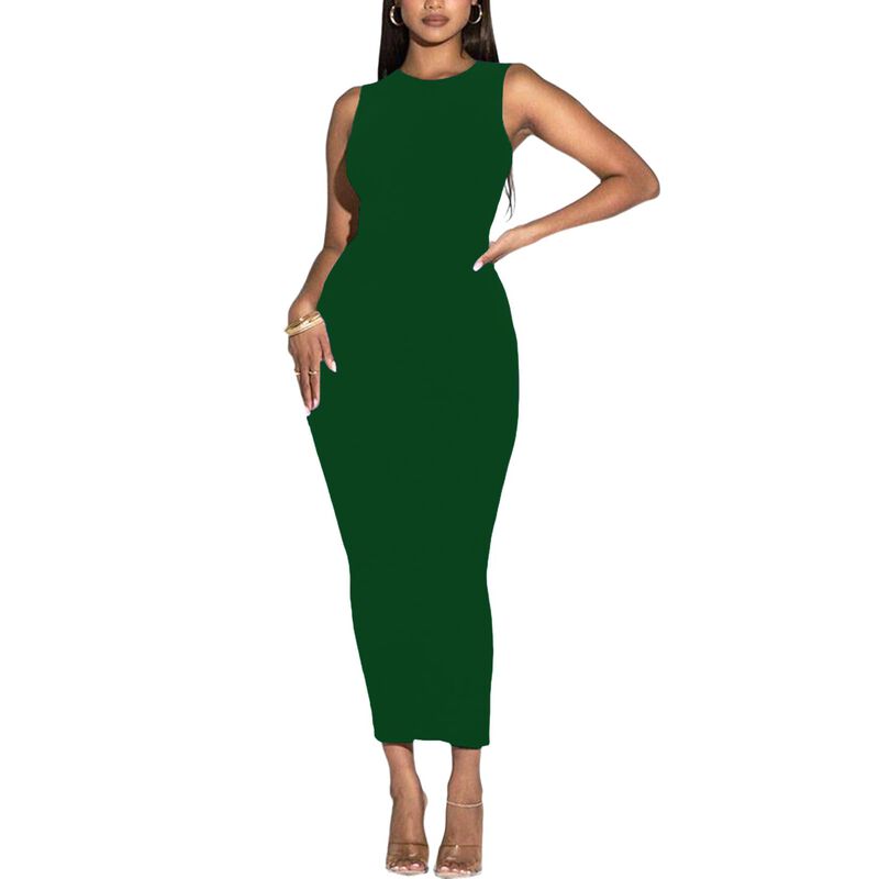 Vestido Sumche Largo Bodycon Verde Esmeralda XX... image number null