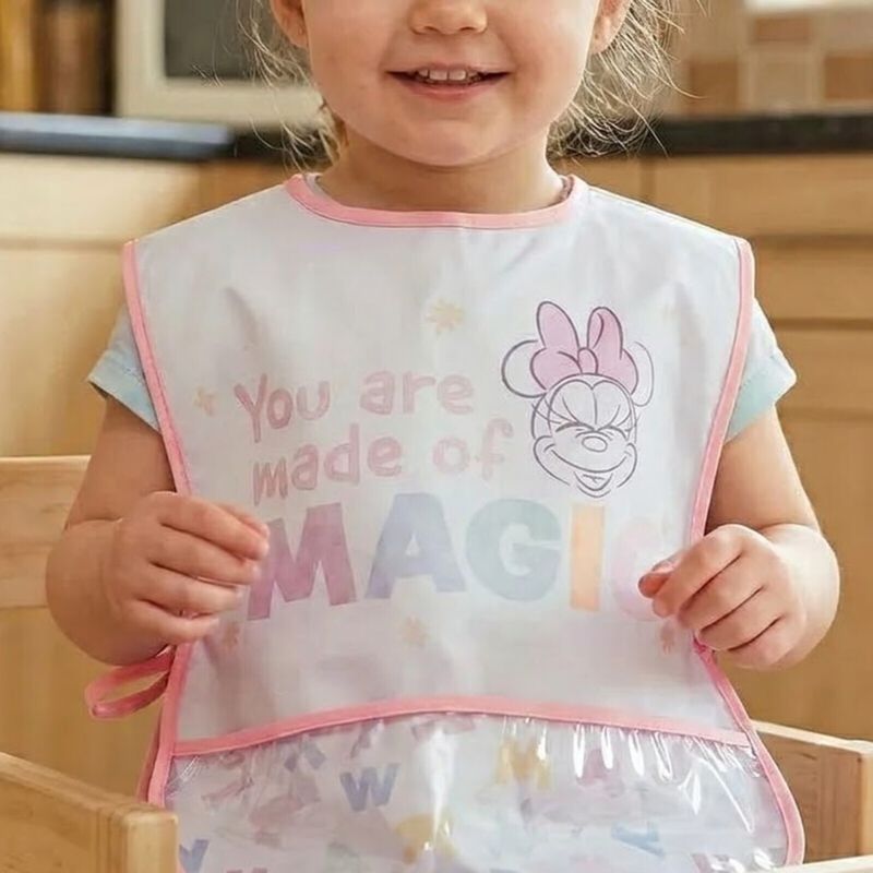 Bata Babero Bolsillo Impermeable Minnie Blanco ... image number null
