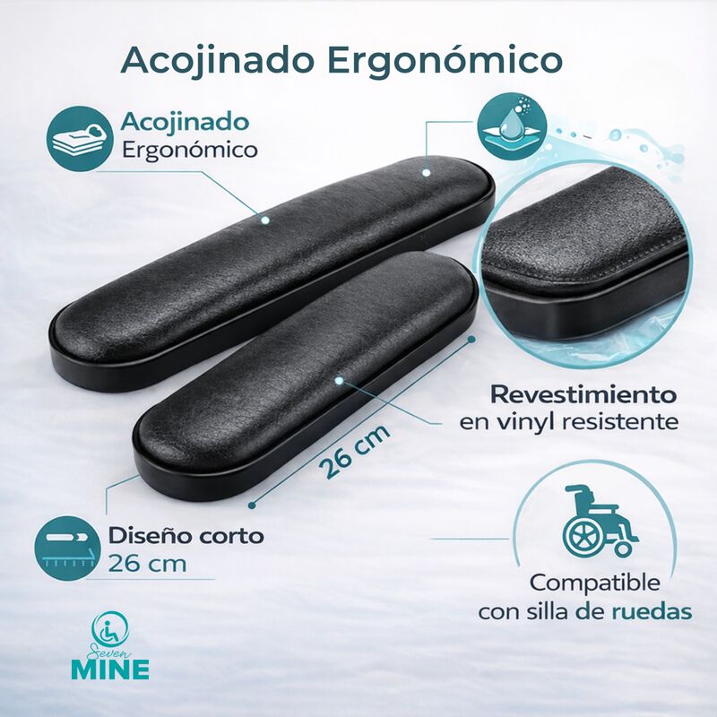 Repuesto Par de Descansabrazos Silla Ruedas Aco... image number null