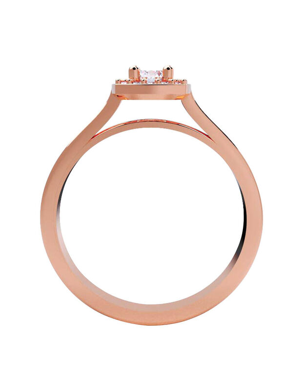 Anillo de Compromiso en Oro Rosa 14K con Circon... image number null