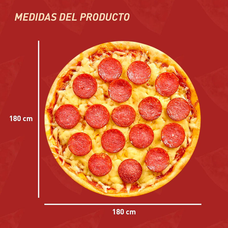 Cobija Redonda Tipo Pizza 180 Cm, Franela Suave... image number null