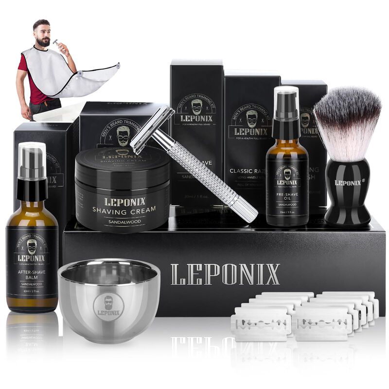 Kit De Afeitado Leponix Safety Razor Con Crema ... image number null