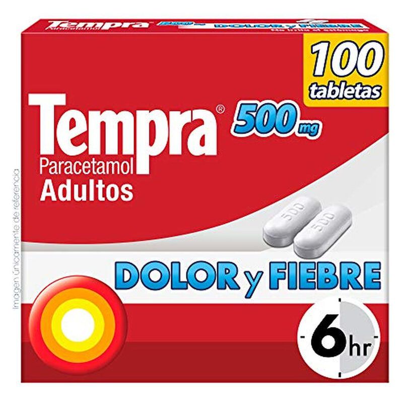 Tempra 500mg Paracetamol, Dolor Y Fiebre, Caja ... image number null