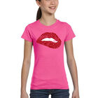 Camiseta Word Art Para Ni&ntilde;a - Labios Brooklyn - Rosa
