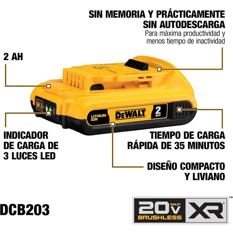 Taladro Atornillador Dewalt Xr Brushless 20v Ma... image number null