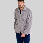 Bata Cremallera de Hombre en Tejido de Espiga Gris Gris