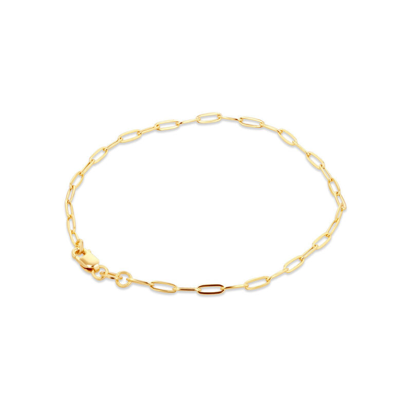 Pulsera Oro Amarillo 14k Paperclip 18 cm | Bizz... image number null