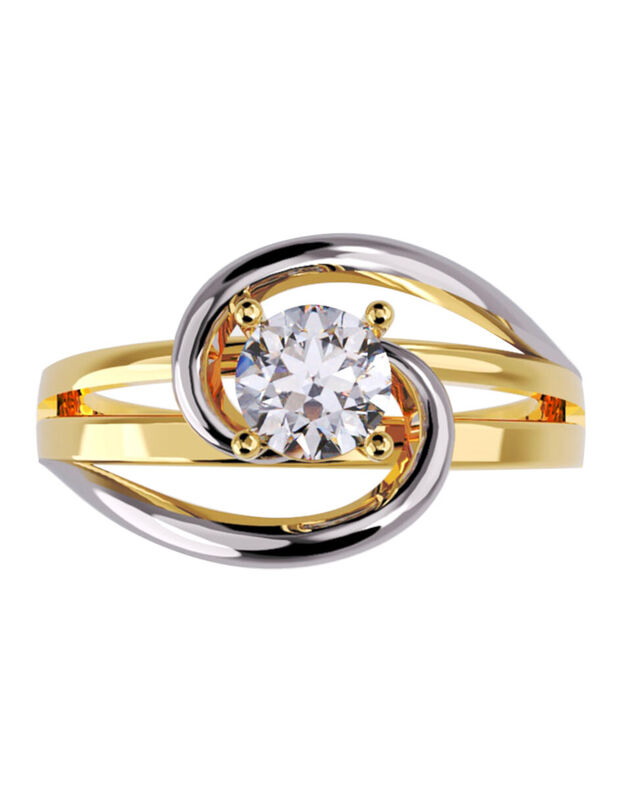 Anillo de Compromiso en Oro de 10K con Circonia... image number null