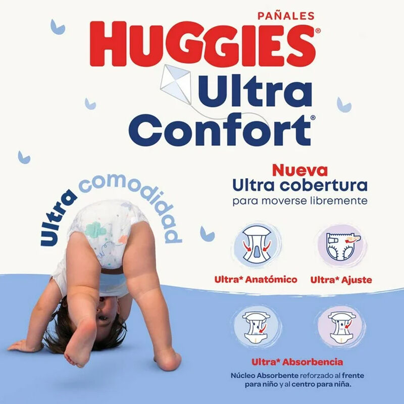 Pa&ntilde;ales Huggies Ultraconfort Etapa 5 Ni&ntilde;o 90 Pa... image number null