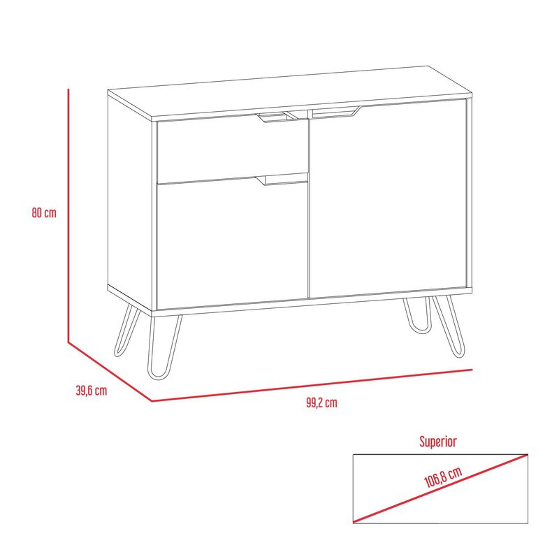 Mesa Auxiliar Recibidor Monaco Caf&eacute; Claro Virtu... image number null