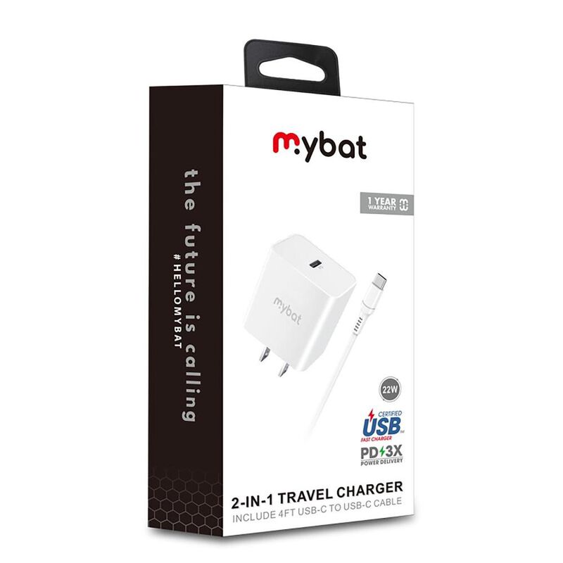 Cargador r&aacute;pido MYBAT 22W Universal con cable U... image number null