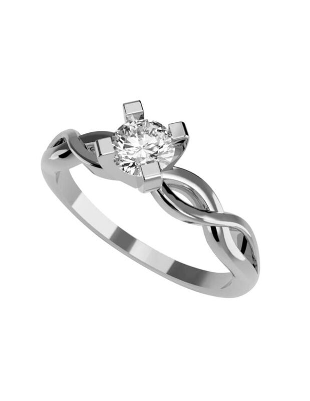 Anillo de Compromiso de 14K con Diamante de Lab... image number null