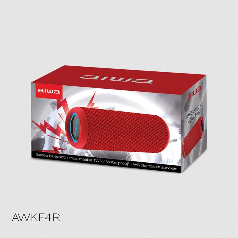 Aiwa Bocina Port&aacute;til AWKF4R-ROJA Bluetooth Inal... image number null