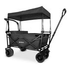 Carrito Plegable Portátil y Carriola Todo Terreno con Toldo, HIKEO, Gris, 83876