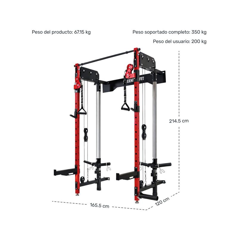 Power Rack Empotrado Plegable Gimnasio Multifun... image number null