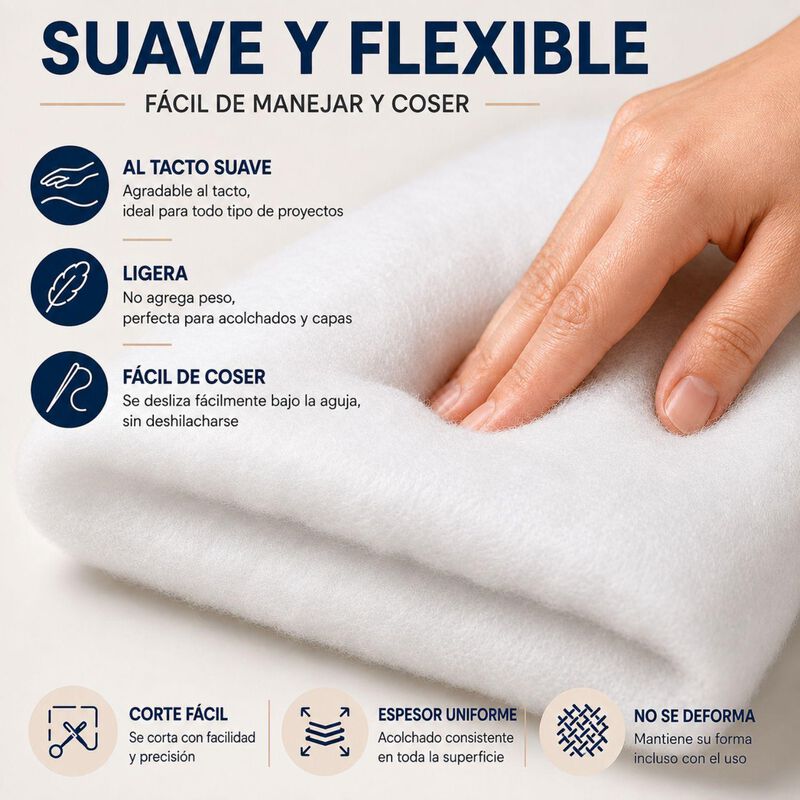 Delcr&oacute;n Laminado Guata Acolchada Planchado 150g... image number null