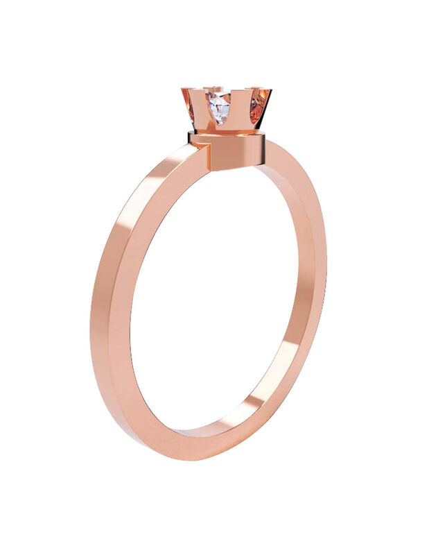 Anillo de Compromiso de 14K con Diamante de Lab... image number null