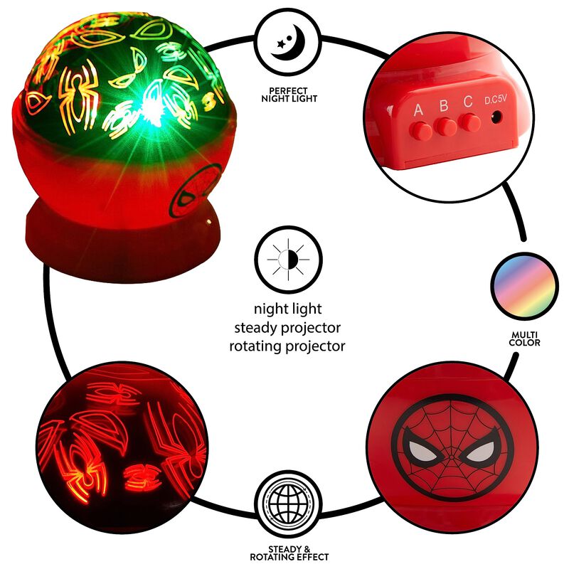 Idea De L&aacute;mpara Y Luz Nocturna Nuova Marvel Spi... image number null