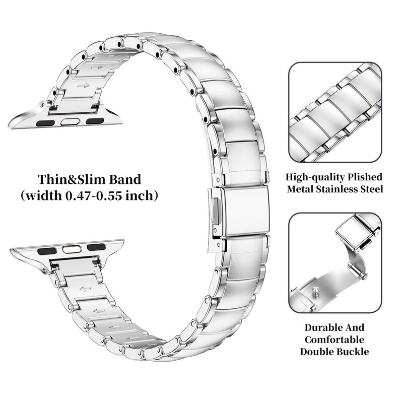 Correa De Reloj Miohhr Thin Metal Compatible Co... image number null