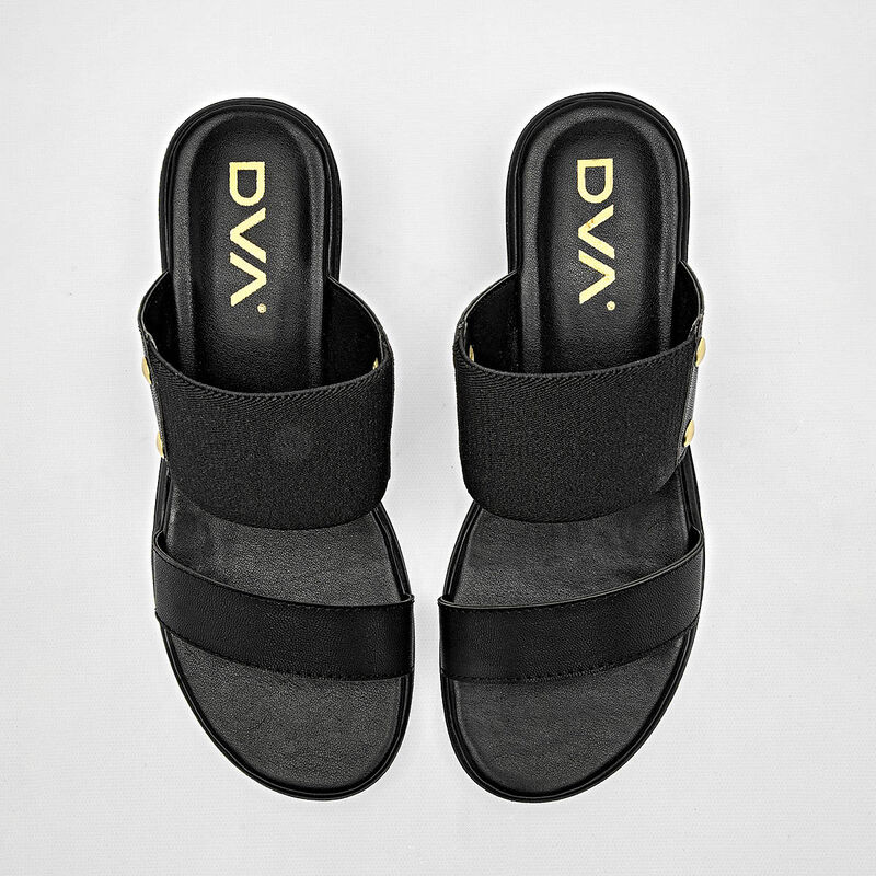 Dva sandalia cu&ntilde;a para mujer negro cod 140382-E image number null