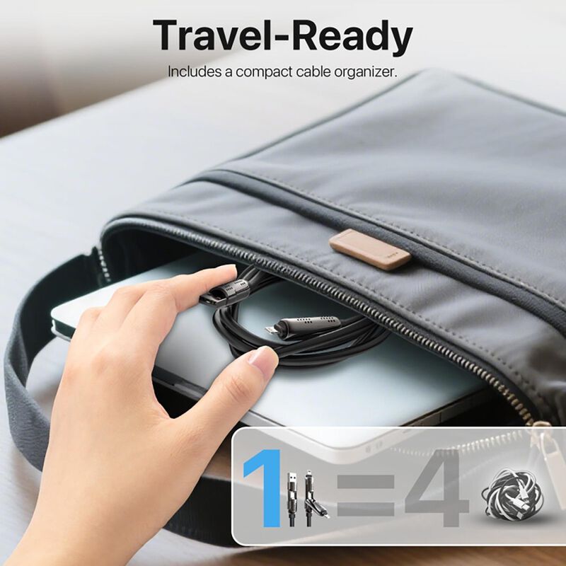 Cable Datos Mybat 4en1 Usb-c Para Iphone Androi... image number null
