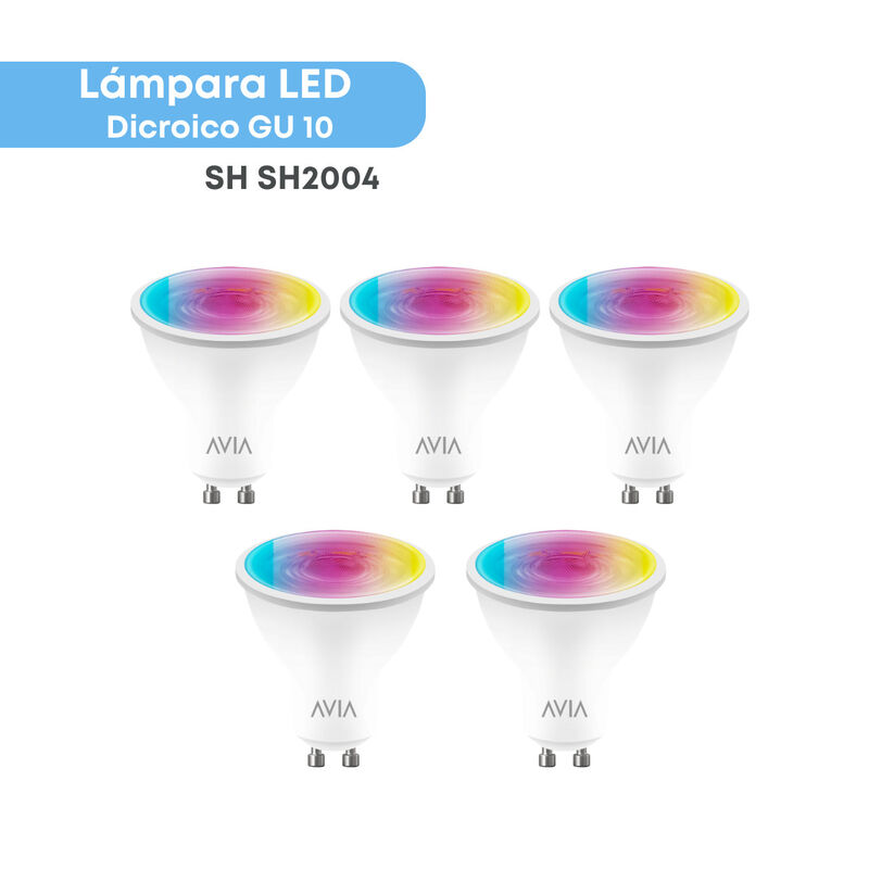Pack 5 piezas Foco Led Dicroico 5w Inteligente ... image number null
