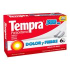 Tempra 500mg Paracetamol, Dolor Y Fiebre, Caja Con 20 Tablet
